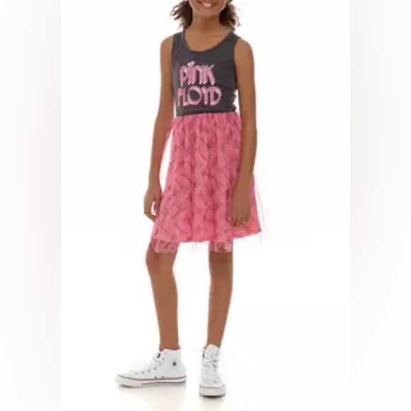 Kandy Kiss Dresses & Skirts - Pink Floyd Rock Knit Tee Skirt Dress